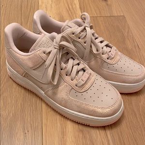 Blush and Sparkly Nike Air Force 1’s